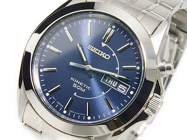 セイコー SEIKO 逆輸入 キネティック メンズ 腕時計 SMY111 ネイビーブルー　購入レビュー・評価